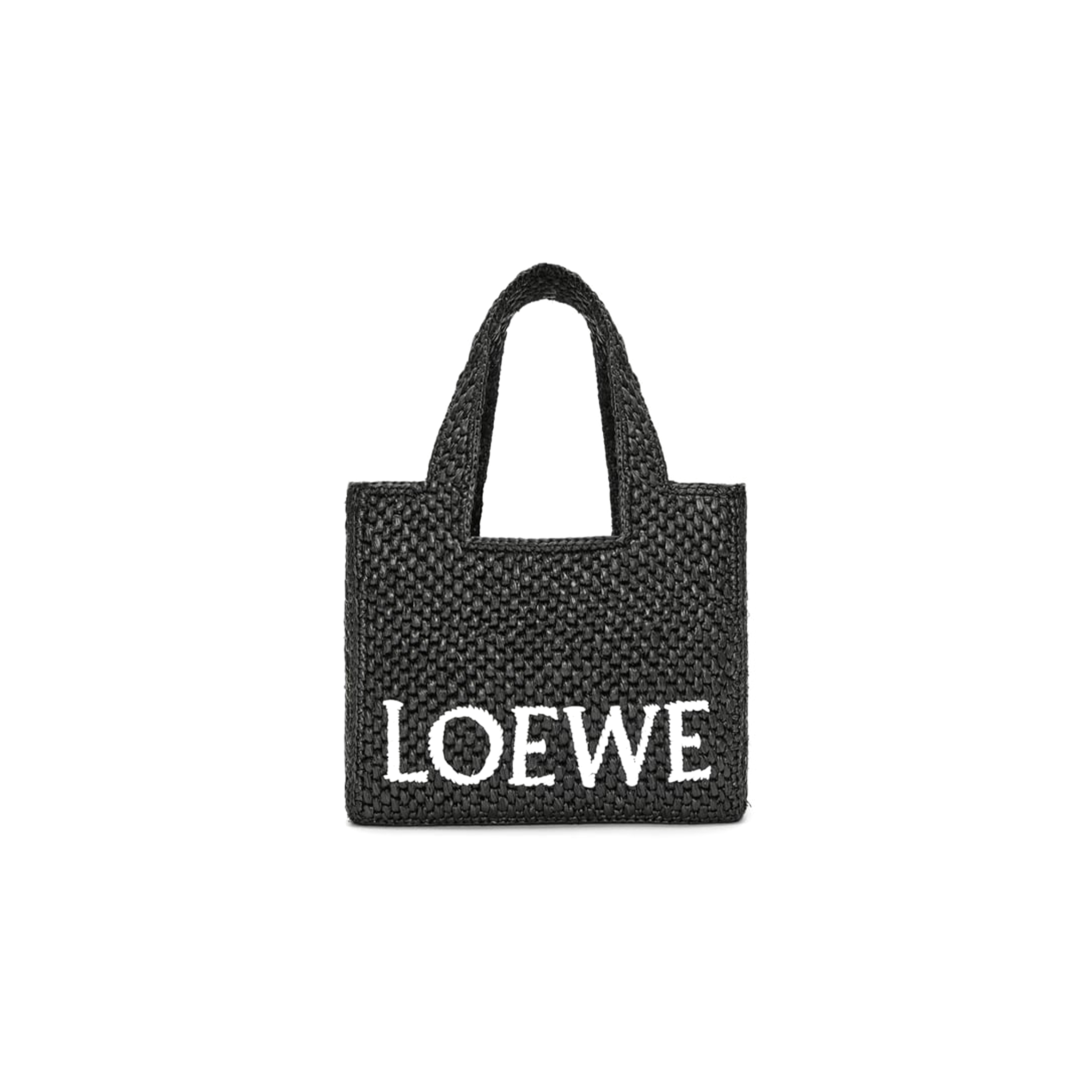 LOEWE SMALL LOEWE FONT TOTE IN RAFFIA A685B59X01-1100 (24*19.5*11cm)